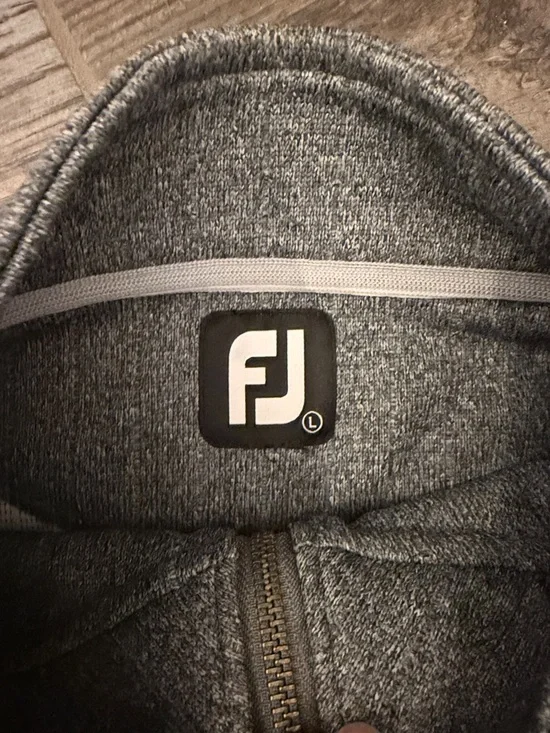 FootJoy Men's Gray Heather Quarter-Zip Pullover Coastal Carolina Challengers - Picture 2 of 4